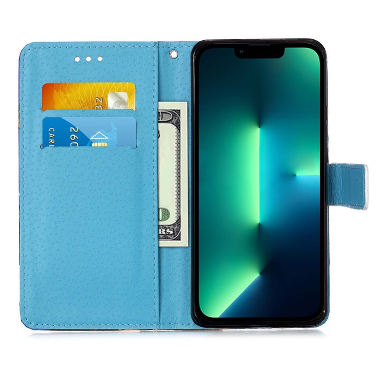 Custodia in pelle con motivo per iPhone 15 Pro