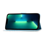 Custodia in pelle con motivo per iPhone 15 Pro