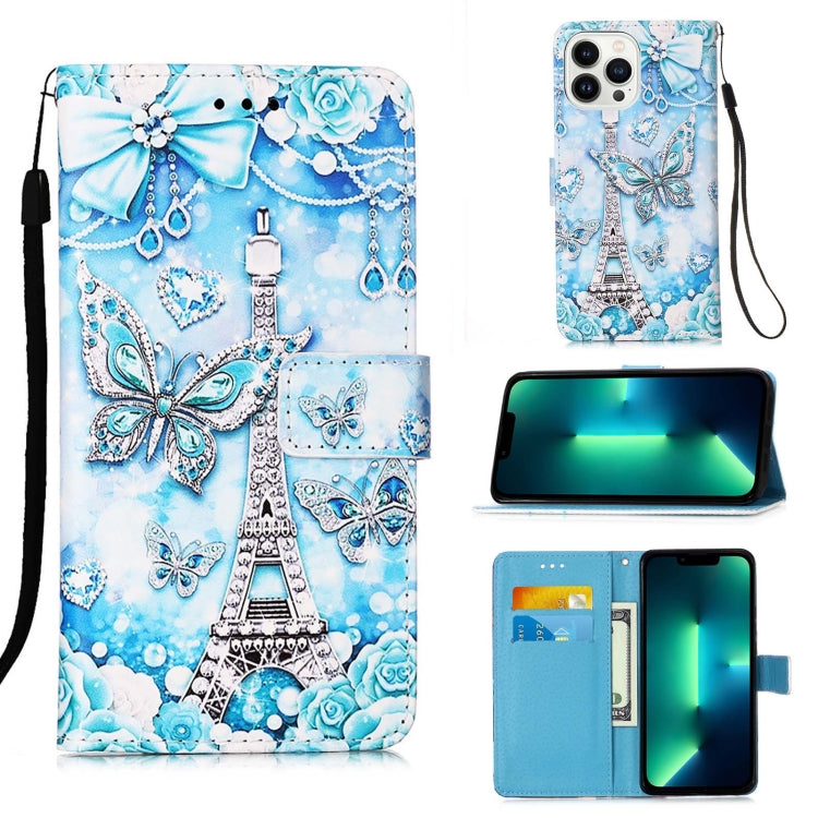 Custodia in pelle con motivo per iPhone 15 Pro