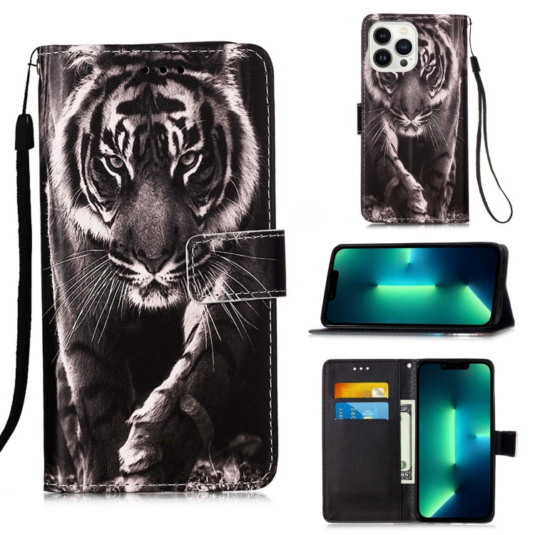 Custodia in pelle con motivo per iPhone 15 Pro