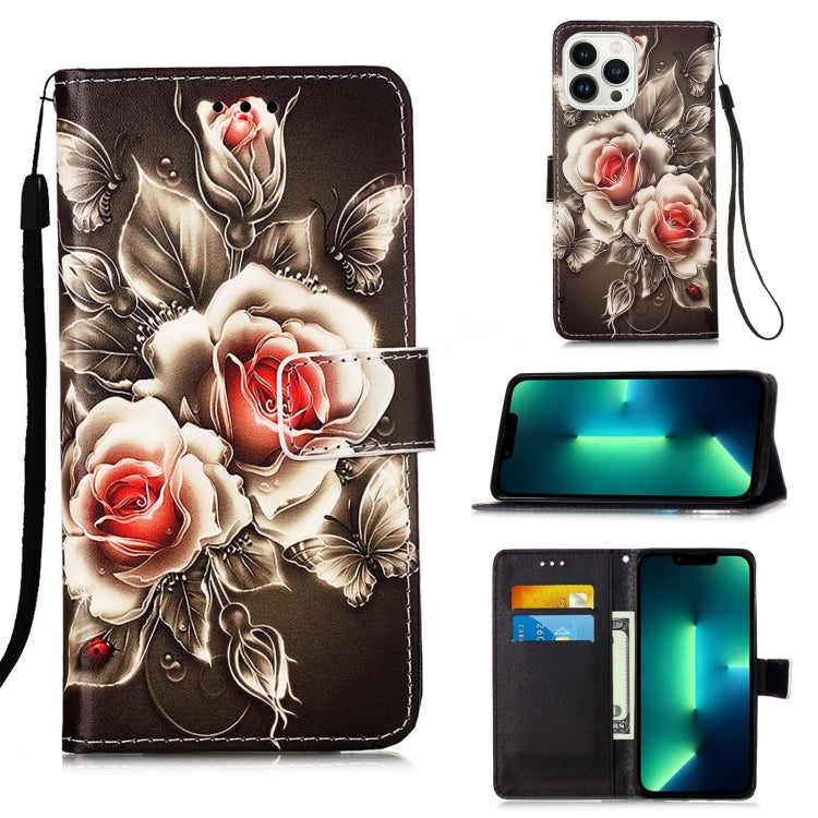 Custodia in pelle con motivo per iPhone 15 Pro