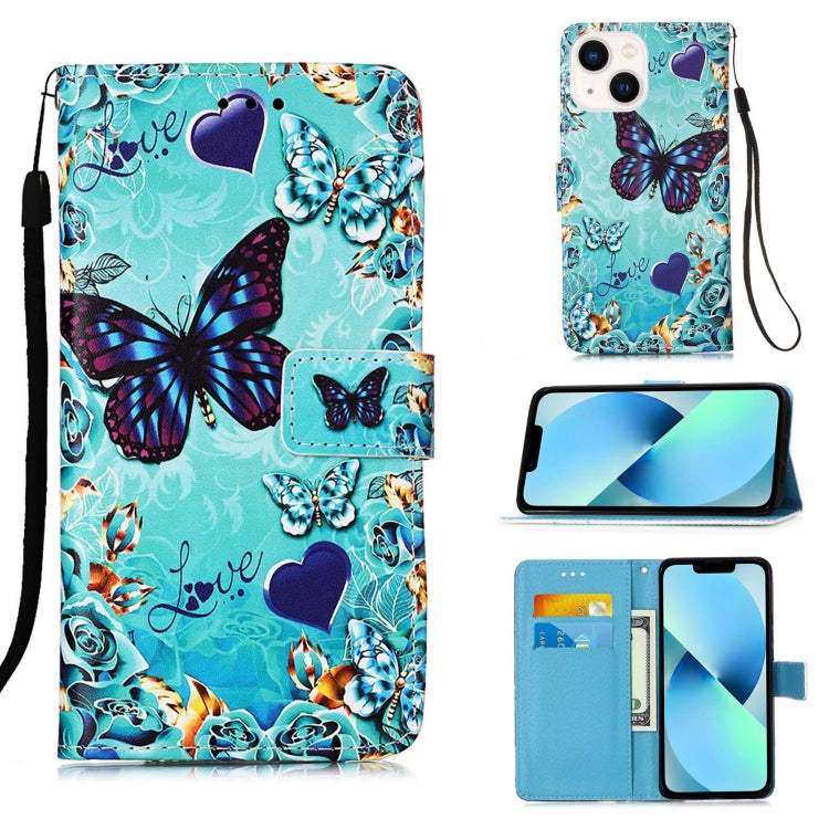 Custodia in pelle con motivo per iPhone 15 Pro