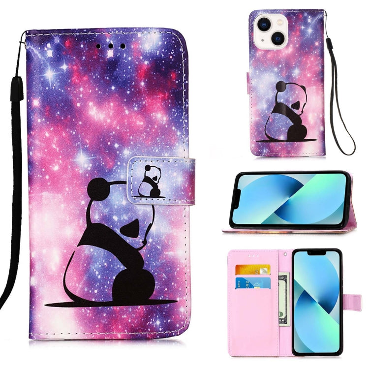 Custodia in pelle con motivo per iPhone 15 Pro