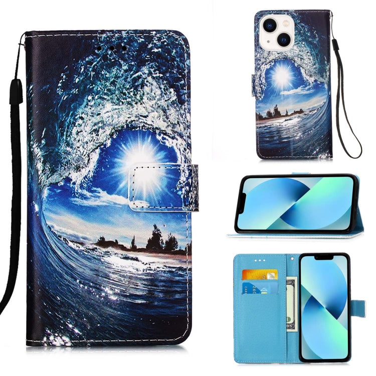 Custodia in pelle con motivo per iPhone 15 Pro