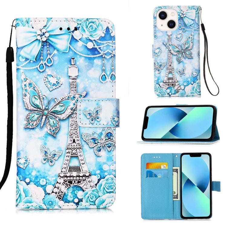Custodia in pelle con motivo per iPhone 15 Pro