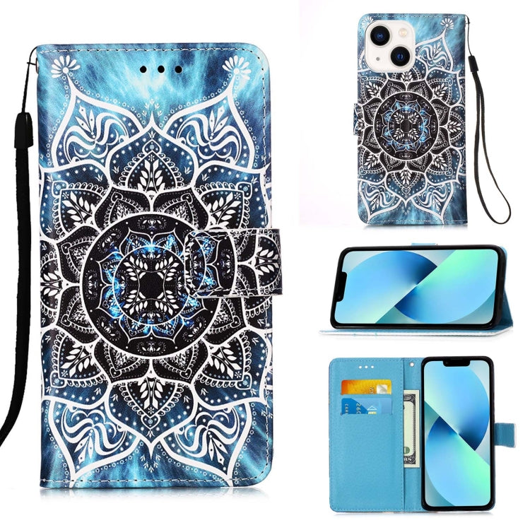 Custodia in pelle con motivo per iPhone 15 Pro