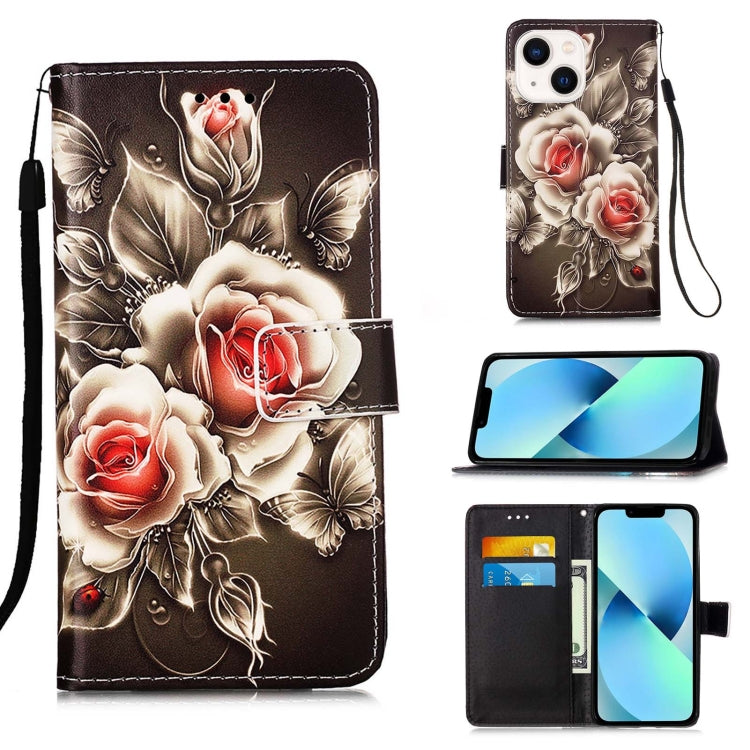 Custodia in pelle con motivo per iPhone 15 Pro