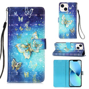 Custodia per telefono in pelle a vibrazione orizzontale con pittura 3D, For iPhone 15, For iPod Touch 7 / 6 / 5