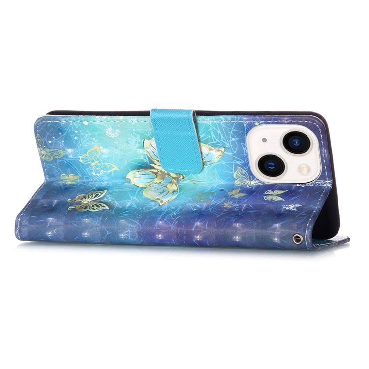 Custodia per telefono in pelle a vibrazione orizzontale con pittura 3D, For iPhone 15, For iPod Touch 7 / 6 / 5