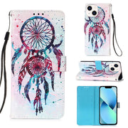 Custodia per telefono in pelle a vibrazione orizzontale con pittura 3D, For iPhone 15, For iPod Touch 7 / 6 / 5