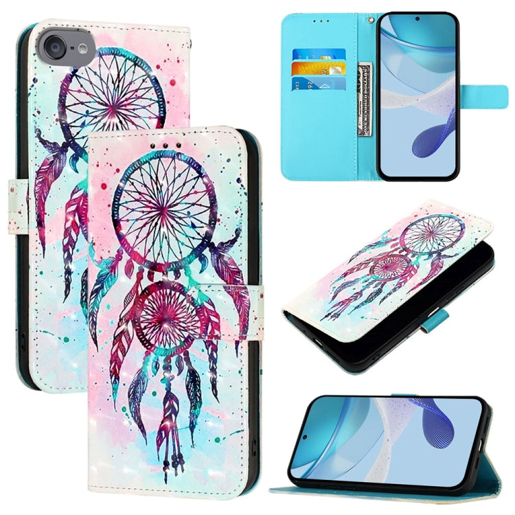 Custodia per telefono in pelle a vibrazione orizzontale con pittura 3D, For iPhone 15, For iPod Touch 7 / 6 / 5