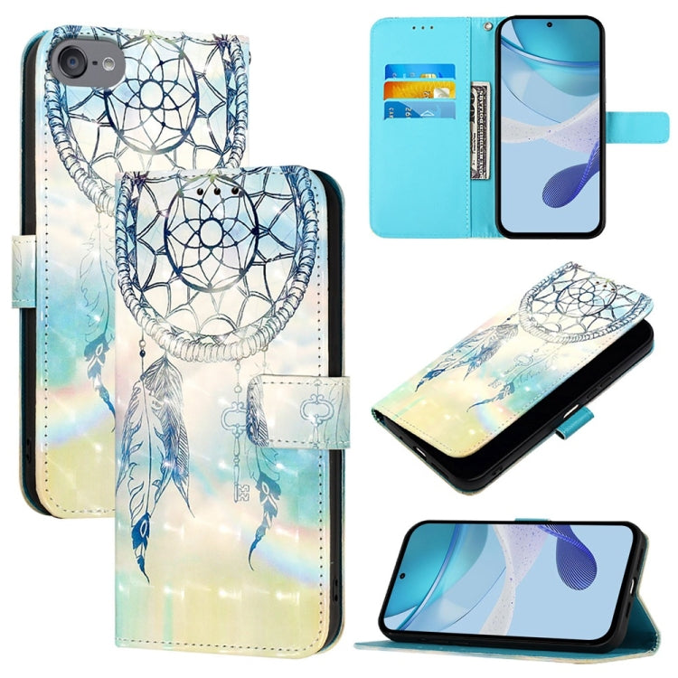 Custodia per telefono in pelle a vibrazione orizzontale con pittura 3D, For iPhone 15, For iPod Touch 7 / 6 / 5