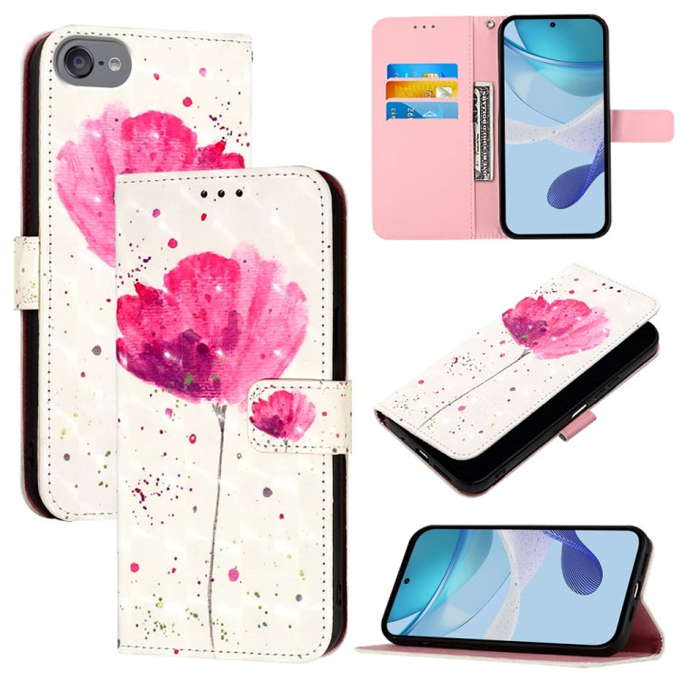 Custodia per telefono in pelle a vibrazione orizzontale con pittura 3D, For iPhone 15, For iPod Touch 7 / 6 / 5