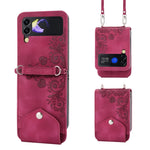 Custodia portafoglio in pelle per Samsung Galaxy Z Flip6 e compat