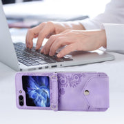 Custodia portafoglio in pelle con cavalletto per Samsung Galaxy Z