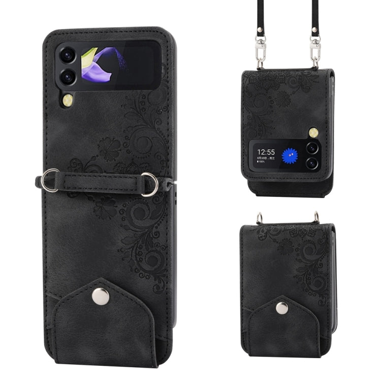 Custodia portafoglio in pelle per Samsung Galaxy Z Flip6 e compat