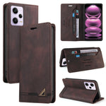 Custodia portafoglio in pelle per Xiaomi Poco F5 e Redmi Note 12