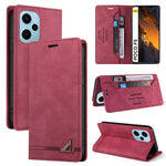 Custodia portafoglio in pelle per Xiaomi Poco F5 e Redmi Note 12