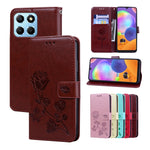 Custodia per telefono in pelle PU con flip in rilievo rosa, For Honor X7a/Play7T, For Honor X8 5G/Play6C 5G/X6 4G/X6S/70 Lite, For Honor X8a, For Honor X9a / Magic 5 Lite