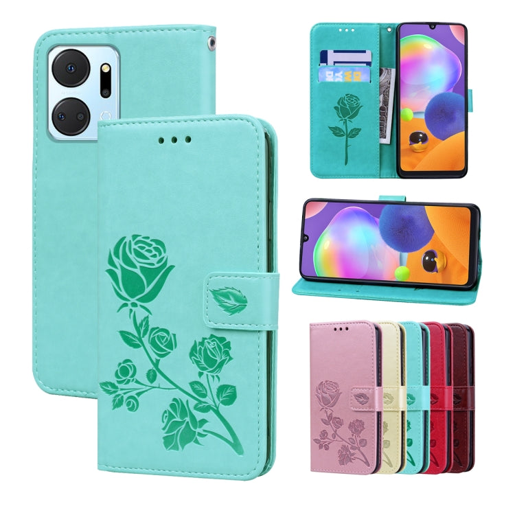 Custodia per telefono in pelle PU con flip in rilievo rosa, For Honor X7a/Play7T, For Honor X8 5G/Play6C 5G/X6 4G/X6S/70 Lite, For Honor X8a, For Honor X9a / Magic 5 Lite
