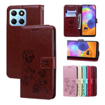 Custodia per telefono in pelle PU con flip in rilievo rosa, For Honor X6a, For Honor X8 5G / Play 6C 5G, For Honor 90 Lite, For Honor 90 Lite 5G / X50i 5G