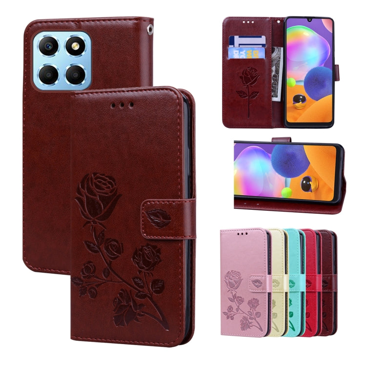 Custodia per telefono in pelle PU con flip in rilievo rosa, For Honor X6a, For Honor X8 5G / Play 6C 5G, For Honor 90 Lite, For Honor 90 Lite 5G / X50i 5G