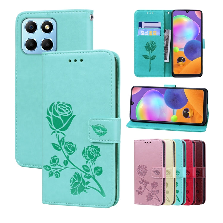 Custodia per telefono in pelle PU con flip in rilievo rosa, For Honor 200 Smart / Play 60 Plus, For Honor 200, For Honor X8b, For Honor X9b