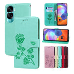 Custodia per telefono in pelle PU con flip in rilievo rosa, For Honor X6a, For Honor X8 5G / Play 6C 5G, For Honor 90 Lite, For Honor 90 Lite 5G / X50i 5G