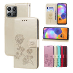 Custodia per telefono in pelle PU con flip in rilievo rosa, For Honor X7a/Play7T, For Honor X8 5G/Play6C 5G/X6 4G/X6S/70 Lite, For Honor X8a, For Honor X9a / Magic 5 Lite