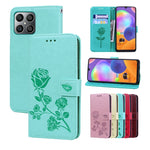 Custodia per telefono in pelle PU con flip in rilievo rosa, For Honor X7a/Play7T, For Honor X8 5G/Play6C 5G/X6 4G/X6S/70 Lite, For Honor X8a, For Honor X9a / Magic 5 Lite