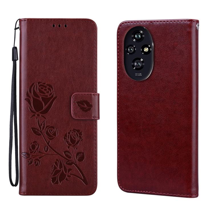 Custodia per telefono in pelle PU con flip in rilievo rosa, For Honor 200 Smart / Play 60 Plus, For Honor 200, For Honor X8b, For Honor X9b