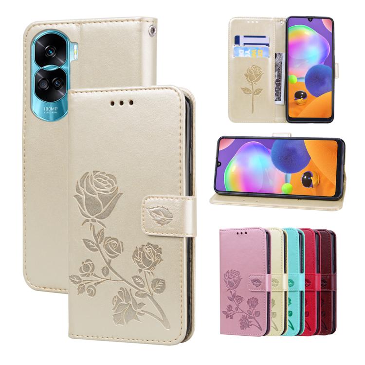 Custodia per telefono in pelle PU con flip in rilievo rosa, For Honor X6a, For Honor X8 5G / Play 6C 5G, For Honor 90 Lite, For Honor 90 Lite 5G / X50i 5G