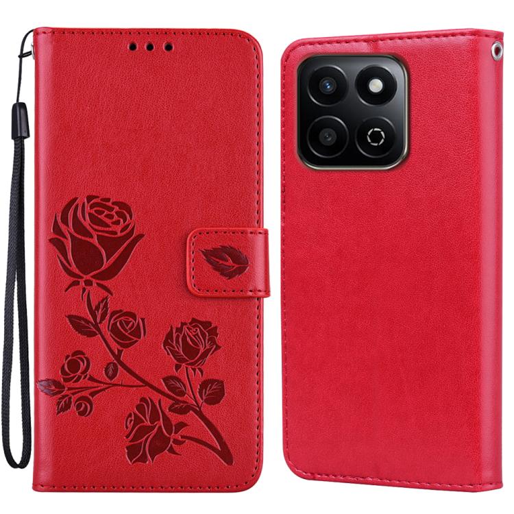 Custodia per telefono in pelle PU con flip in rilievo rosa, For Honor 200 Smart / Play 60 Plus, For Honor 200, For Honor X8b, For Honor X9b
