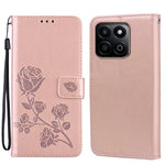 Custodia per telefono in pelle PU con flip in rilievo rosa, For Honor 200 Smart / Play 60 Plus, For Honor 200, For Honor X8b, For Honor X9b