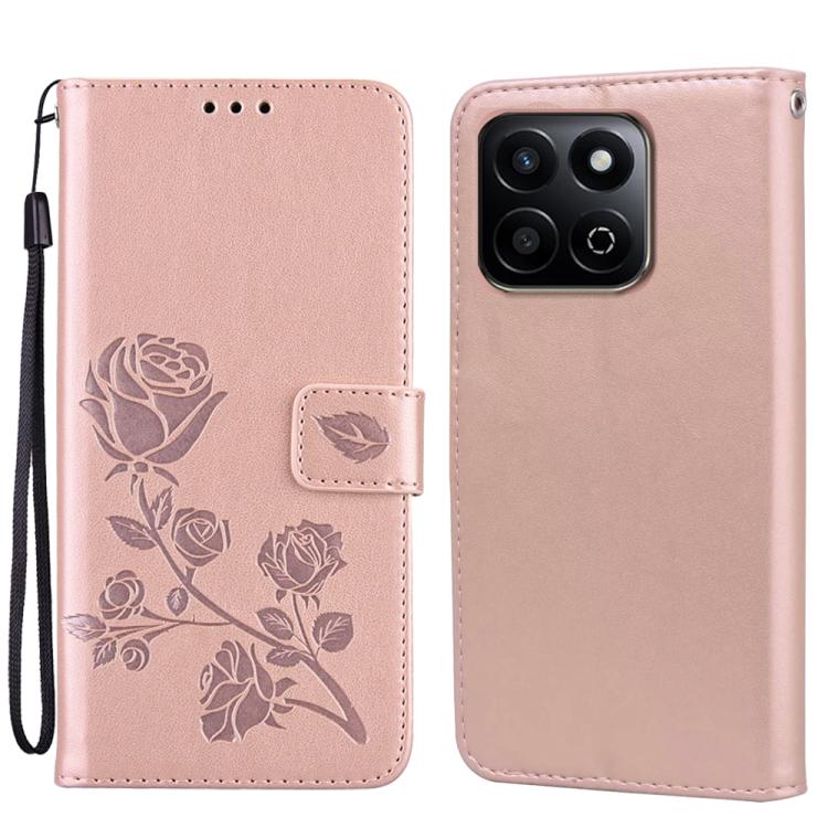 Custodia per telefono in pelle PU con flip in rilievo rosa, For Honor 200 Smart / Play 60 Plus, For Honor 200, For Honor X8b, For Honor X9b