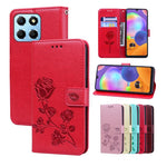 Custodia per telefono in pelle PU con flip in rilievo rosa, For Honor 400 Smart 5G / X7d 5G, For Honor X6a / X6b / X5b / X6c, For Honor X8c 4G / X8b, For Honor X9c / Magic7 Lite