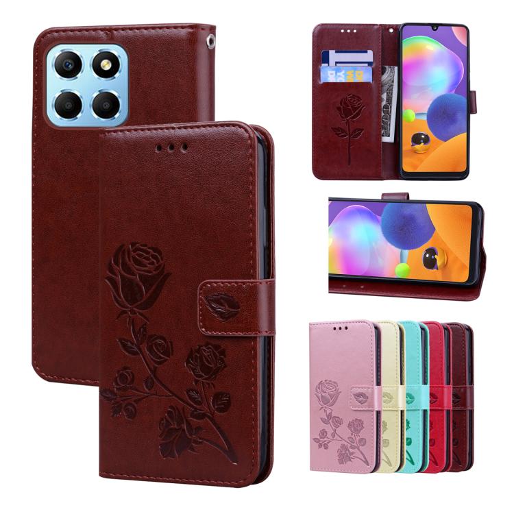 Custodia per telefono in pelle PU con flip in rilievo rosa, For Honor X6a, For Honor X8 5G / Play 6C 5G, For Honor 90 Lite, For Honor 90 Lite 5G / X50i 5G