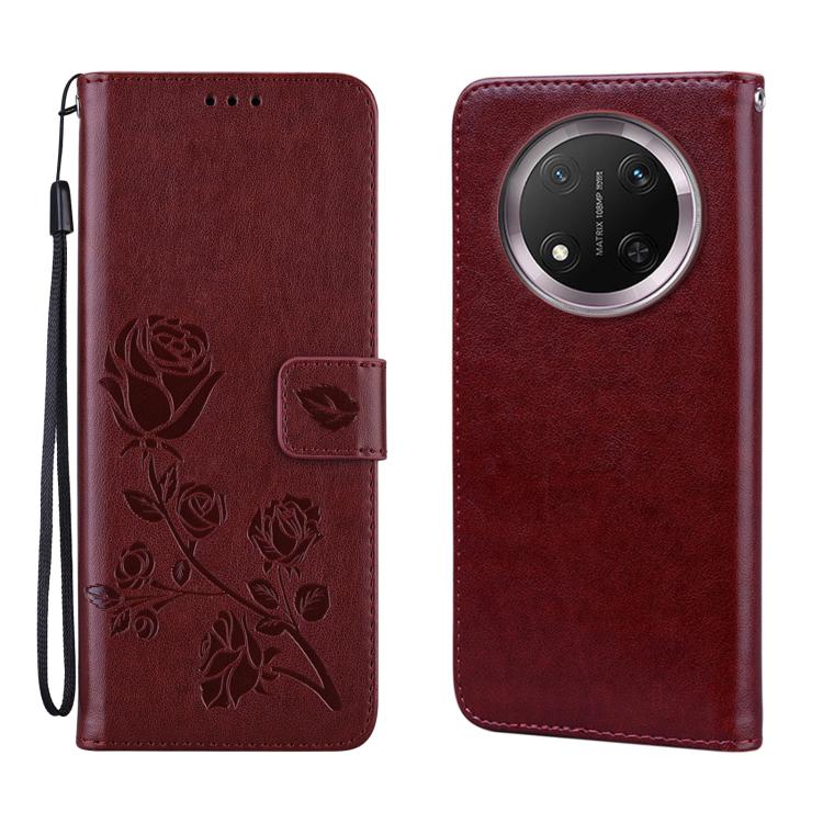 Custodia per telefono in pelle PU con flip in rilievo rosa, For Honor 400 Smart 5G / X7d 5G, For Honor X6a / X6b / X5b / X6c, For Honor X8c 4G / X8b, For Honor X9c / Magic7 Lite