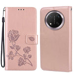 Custodia per telefono in pelle PU con flip in rilievo rosa, For Honor 400 Smart 5G / X7d 5G, For Honor X6a / X6b / X5b / X6c, For Honor X8c 4G / X8b, For Honor X9c / Magic7 Lite
