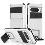 Custodia per telefono camshield scorrevole con supporto stereoscopico, For Google Pixel 9 Pro XL, For Google Pixel 9 Pro, For Google Pixel 8 Pro
