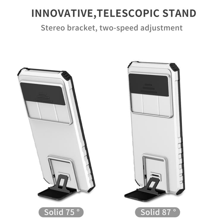 Custodia per telefono camshield scorrevole con supporto stereoscopico, For Google Pixel 9 Pro XL, For Google Pixel 9 Pro, For Google Pixel 8 Pro