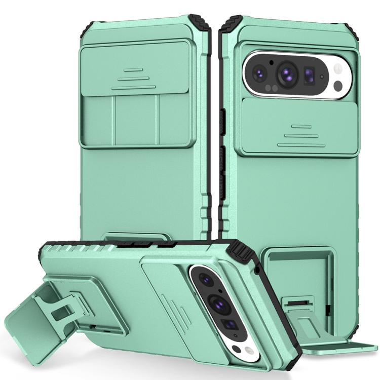 Custodia per telefono camshield scorrevole con supporto stereoscopico, For Google Pixel 9 Pro XL, For Google Pixel 9 Pro, For Google Pixel 8 Pro