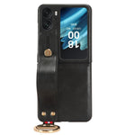Custodia per telefono posteriore in pelle con cinturino, For OPPO Find N2 Flip