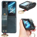 Custodia per telefono posteriore in pelle con cinturino, For OPPO Find N2 Flip
