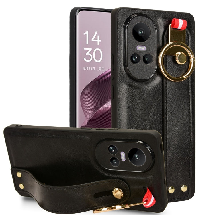 Custodia per telefono posteriore in pelle con cinturino, For OPPO Reno10 /10 Pro 5G Global, For OPPO A78 4G, For OPPO K11X 5G, For OPPO Find X8 Pro
