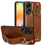 Custodia per telefono posteriore in pelle con cinturino, For OPPO Reno10 /10 Pro 5G Global, For OPPO A78 4G, For OPPO K11X 5G, For OPPO Find X8 Pro