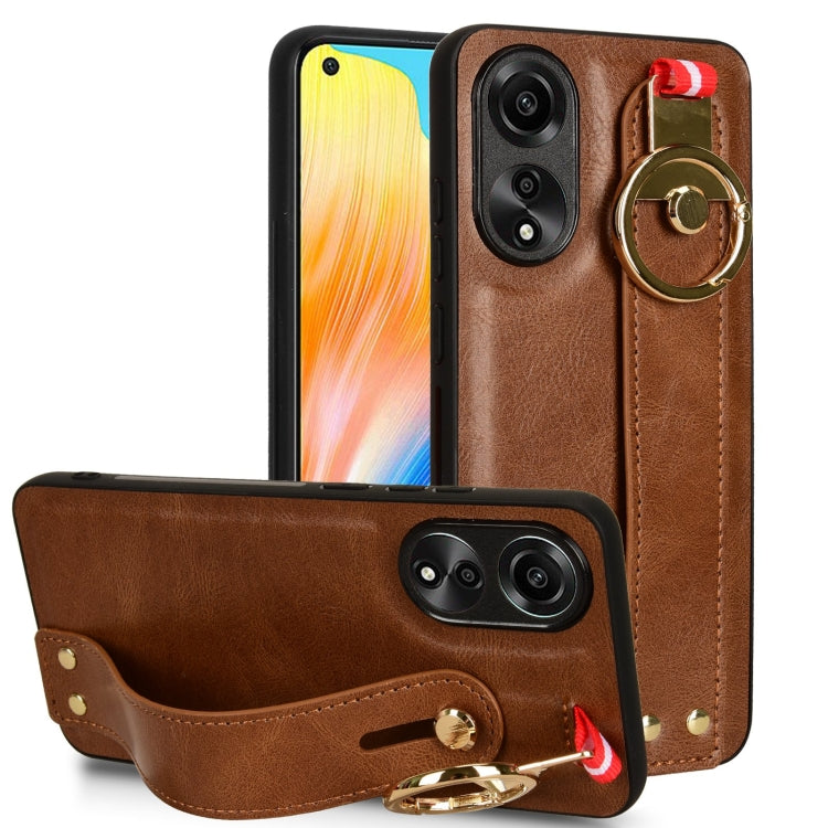 Custodia per telefono posteriore in pelle con cinturino, For OPPO Reno10 /10 Pro 5G Global, For OPPO A78 4G, For OPPO K11X 5G, For OPPO Find X8 Pro