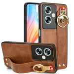Custodia per telefono posteriore in pelle con cinturino, For OPPO Reno11 Pro, For OPPO Find X7 Ultra, For OPPO A79 5G Global / A2, For OPPO K11 5G