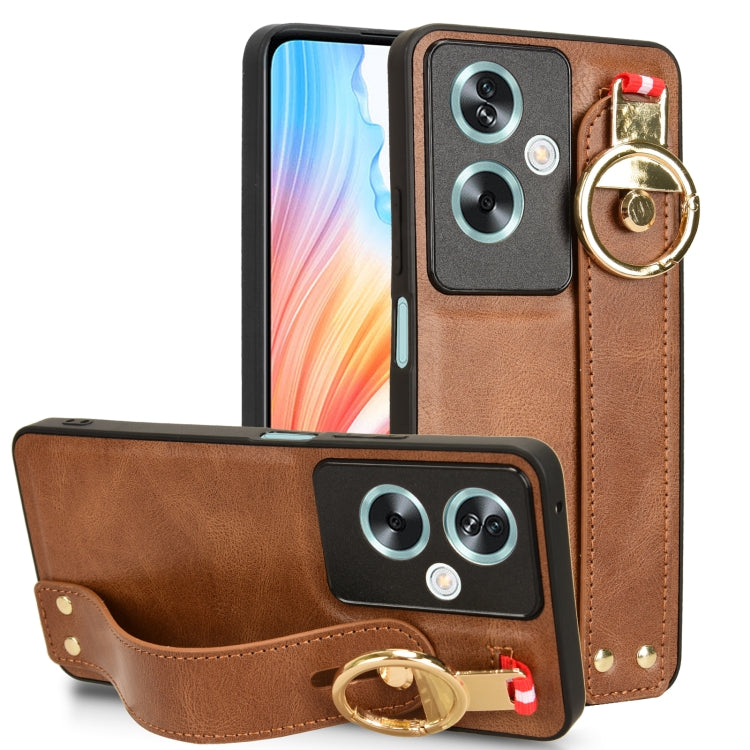 Custodia per telefono posteriore in pelle con cinturino, For OPPO Reno11 Pro, For OPPO Find X7 Ultra, For OPPO A79 5G Global / A2, For OPPO K11 5G