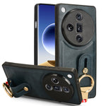 Custodia per telefono posteriore in pelle con cinturino, For OPPO Reno11 Pro, For OPPO Find X7 Ultra, For OPPO A79 5G Global / A2, For OPPO K11 5G